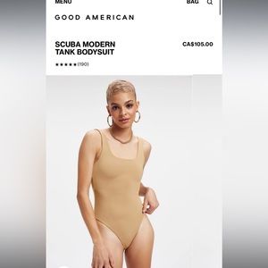 Good American scuba bodysuit - medium - Pecan